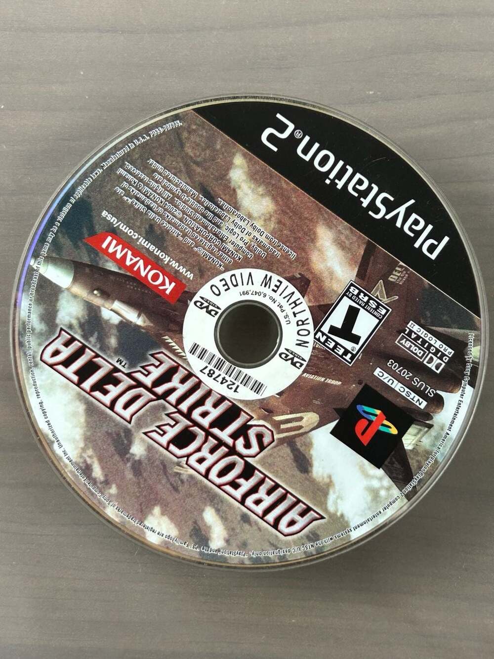 AirForce Delta Strike PS2 PlayStation 2 Konami Disc Only Tested Working